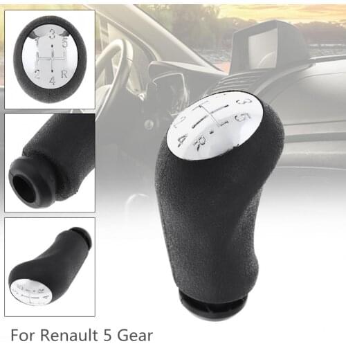 5 Speeds Black Cars Manual Gear Shift Handball Knob for Renault CLIO MK3 3 III Megane MK2 Scenic MK2 / 5 Gear Models