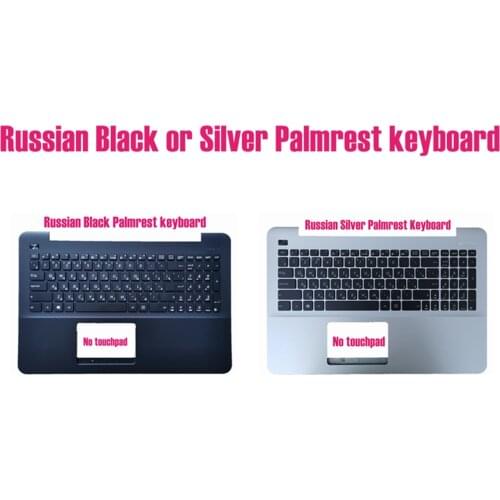 Russian Silver /Black Palmrest keyboard for Asus X554B X554D X554L X554Q X554S X554U X554Y F554D F554L F554U F554Y F554S