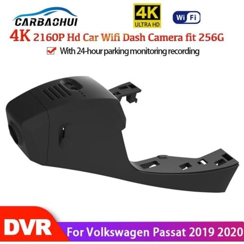 4K Hidden Car DVR Wifi Video Recorder Dash Cam For Night Vision Control Phone APP Full HD 2160P For Volkswagen Passat 2019 2020