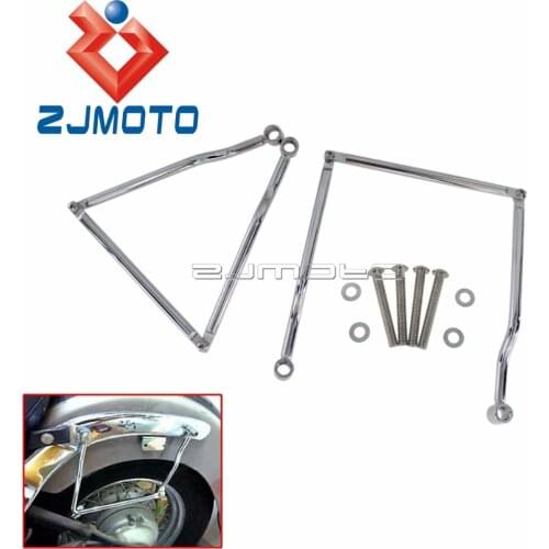 Steel Saddle Bag Bracket Luggage Pannier Rack Rail Side Case Support Bar For V- Star 400 600 CMX 250 VN900 VN800 Boulevard C50
