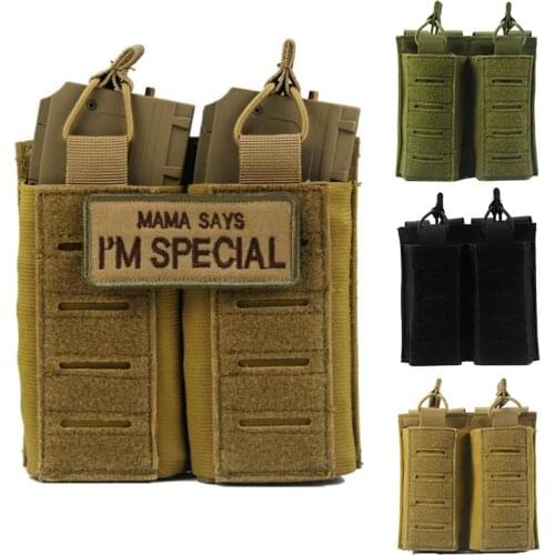 Tactical Airsoft Magazine Mag Molle Pouch Double Magzine Holder Paintball Air Soft Hunting Accessories For M4 AR 15 Mag Carrier