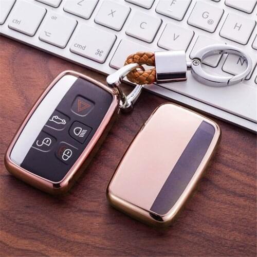 TPU Car Key Cover Case For Land Rover for Jaguar xf XE XJ XJL C-X16 V12 Guitar F X Typ XK XKR X-Type Scissors PU Leather Holder