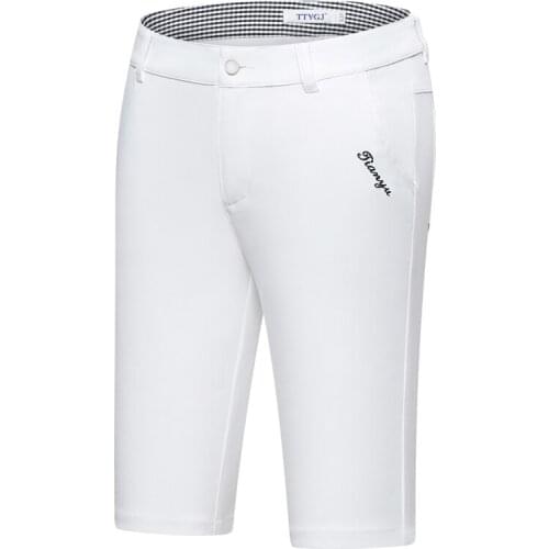 Woman Golf Five Cents Trousers Summer High Elastic Shorts Ladies Breathable Stretch Short Pants Golf Apparel D0805
