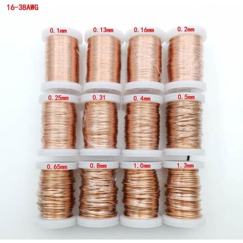 0.13mm 0.25mm 0.51mm 1mm 1.25mmQA Enameled Copper Wire Magnetic Wire For Inductance Coil Relay Electric Meter Coil Winding
