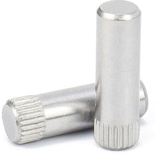 16pcs M4 knurled pin shaft pins connecting rod positioning dowel 304 stainless steel column dowels nails