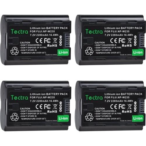 2280mAh 4PCS NP-W235 Batteries for Fujifilm Fuji X-T4 Camera, NPW235 Camera Battery
