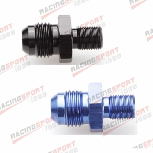 AN -6 AN6 -6AN male to 1/8" BSP BSPP Straight Adapter Aluminum BLACK/BLUE