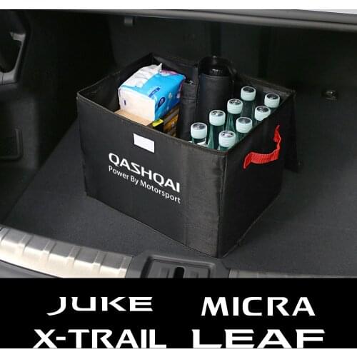 Car Trunk Organizer Box Large Capacity For Nissan Qashqai Juke Micra X-Trail Leaf Sentra Murano Patrol Auto Storage Folding Bag