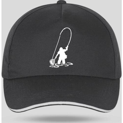 New Men Women Fashion Fly Fishing Fisherman Trout Fish Funny Baseball Caps for Hip Hop Cotton Velcro Trucker Cap Bone Dad Hats