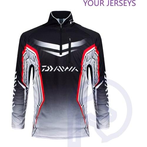 Brand DAIWA Fishing Clothes Men Long Sleeve Outdoor Fishing Shirts Breathable Quick Dry Anti-UV Fishing Clothing Sports Vest