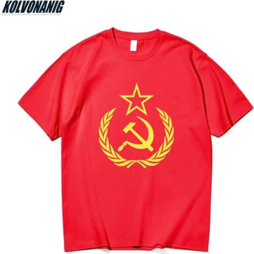 CCCP USSR Soviet Union Moscow Russia Graphic Printed T Shirt For Men Streetwear Oversized O Neck Short Sleeve Cool Tee Tops