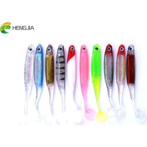 HENGJIA 10pcs 10cm 5.2g artificial rubber hard plastic soft fishing lures wobbler trout catfish swim baits pesca fishing tackles