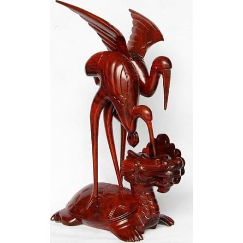 Zhai rosewood Carving Crafts Gallery Home Furnishing ornaments have solid wood dragon 36cm animal birthday gift