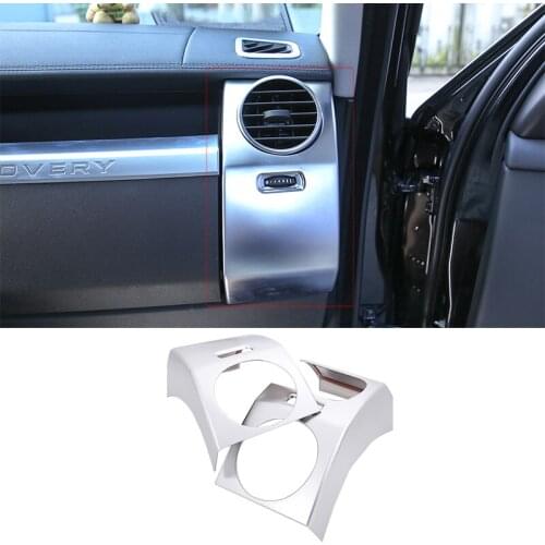 Left Drive Car Dashboard Side Air Conditioning Outlet Cover Trim ABS Chrome For Land Rover Discovery 4 2010-2016 Car Accessories