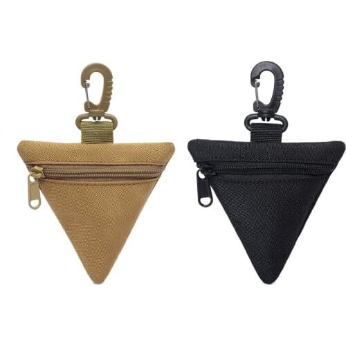 Mini Tactical Wallet Coin Key Purse Military EDC Pack Small Earphone Pouches Outdoor Triangle Waist Bag Hunting Bag