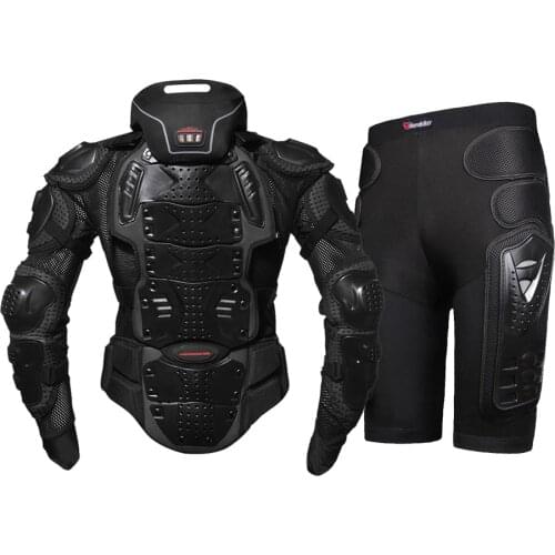 Motorcycle Jacket +Pants Body Armor Motocross Moto Jacket Protective Gear Motorcycle Jackets With Neck Protector For 4 Season