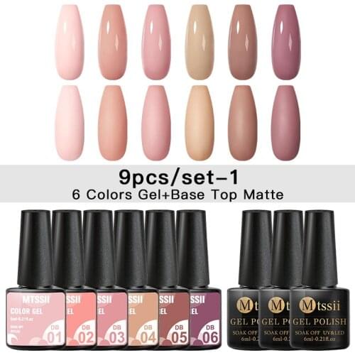 Mtssii Gel Nail Polish Lamp All For Nails Art Manicure With Matt Base Top Coat Semi Permanant Nail Gel Polish Varnishes