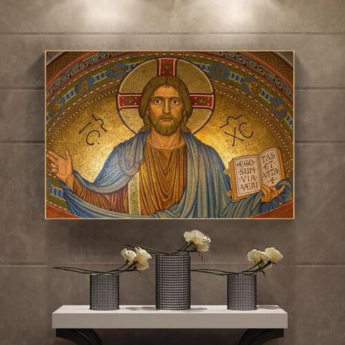 Christ Jesus Wall Art Paintings on The Wall Religious Posters and Prints Wall Pictures Cuadros for Living Room Home Decoration