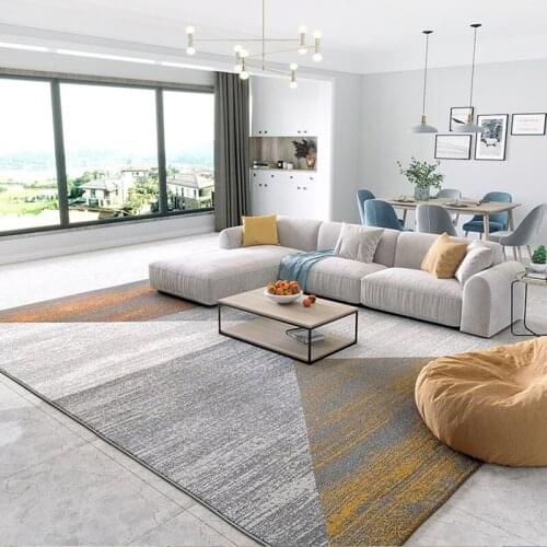 Nordic Geometric Living Room Carpet Large Modern Minimalist Bedroom Carpet Floor Mat Coffee Table Luxury Thick Home European Rug