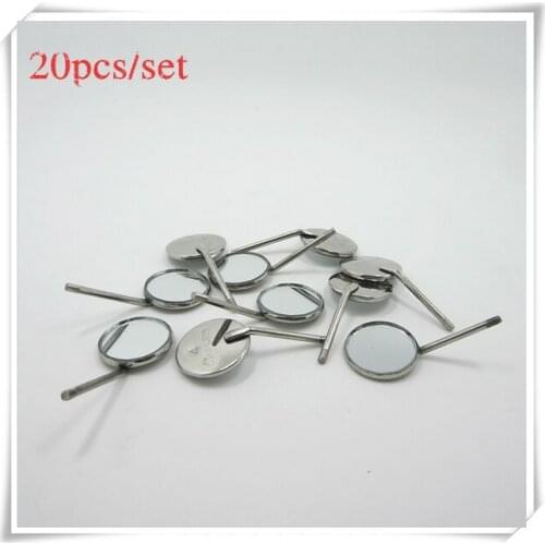 New 20Pcs Stainless Steel Dental Mirror Mouth Tooth Oral Care Dental Glimpse Mouth Inspect Instrument 4