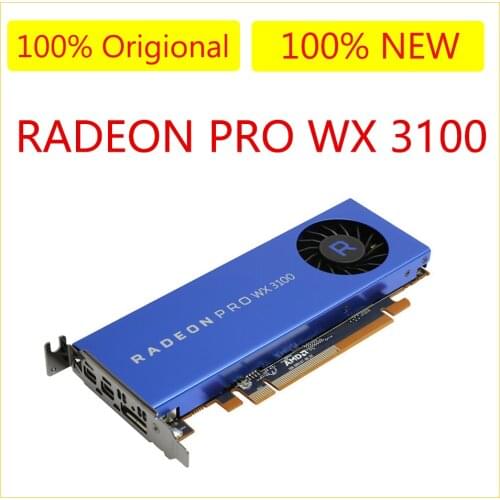 Original New Graphics Card For AMD Radeon Pro WX 3100 4GB GDDR5 Workstation Graphics Card Computer Video Cards