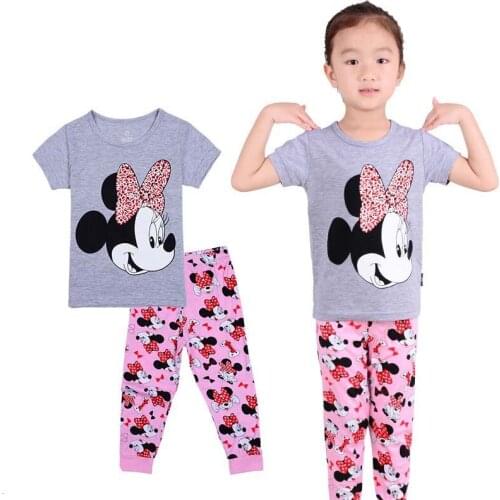 Autumn brand pink pig girls boys pajamas kids clothes sets 2-7Y Pyjamas cartoon baby sleepwear costume Loungewear Tracksuit