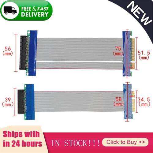 PCI-E Slot Riser Card Adapter PCI Express 1X/4X Extension Cable Flexible Ribbon Extender Adapter Extension For GPU Mining Miner