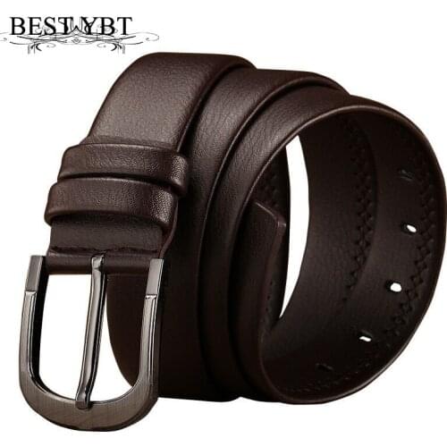 Best YBT Imitation Leather Mens Belt Alloy Pin Buckle Belt Fashion Leisure Casual Business Hot Selling Belts For Jeans