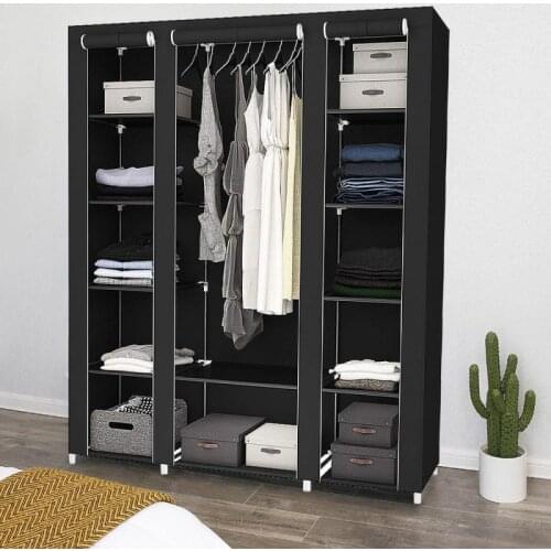 Non-woven Cloth Wardrobe Folding Clothes Storage Cabinet Fabric Closet DIY Assembly Wardrobes Dustproof Storage Furniture