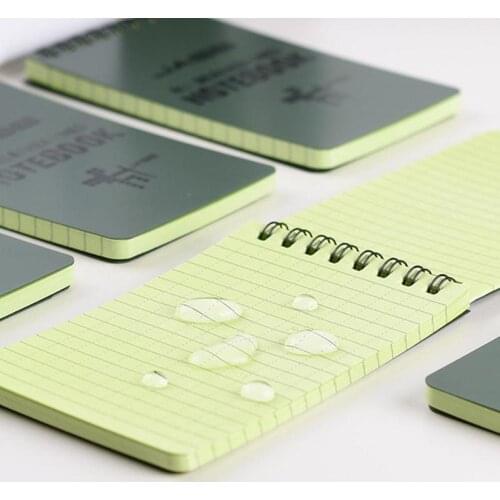 Tactical Waterproof Notebook Loose-Leaf Book Outdoors 2021 Writing Book Paper PVC Cover Camping Study Supplies