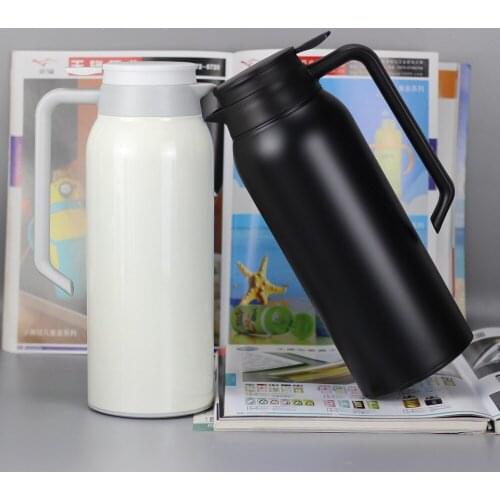 With handle Portable Double Stainless Steel Vacuum Flask Coffee Tea Thermos Sport Travel Mug 1500ML Large Capacity Thermocup