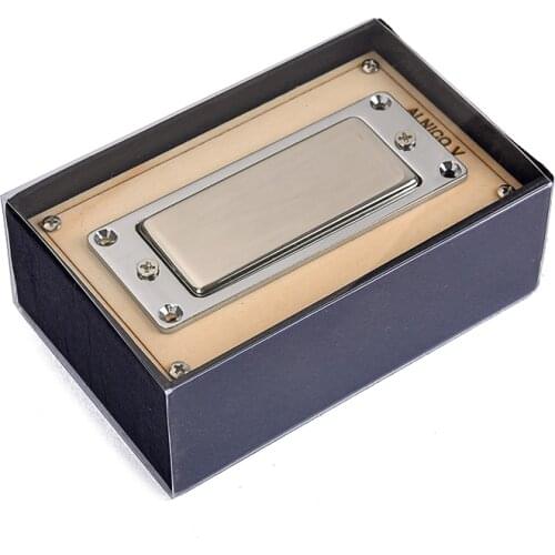 Vintage Mini Covered Neck Humbucker Pickup Flat Chrome Surround