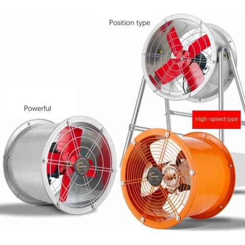 Cylinder ventilation high-speed exhaust fan kitchen industrial grade range hood strong pipeline axial flow silent fan