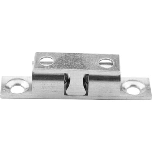 1Pcs 70mm Silver Touch Beads Lock Door Spring Clip Cabinet Door Catches Silver Double Ball Catch Cabinet Door Latch