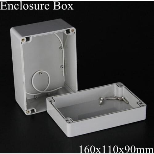 1 piece/lot) 160*110*90mm Grey ABS Plastic IP65 Waterproof Enclosure PVC Junction Box Electronic Project Instrument Case