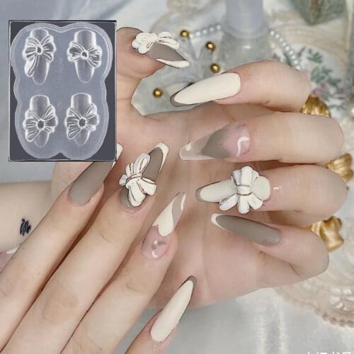 3D Silicone Mold Nail Carving Stamping Stencils Crystal Plate Nail Art Template UV Gel Polish Manicure Mould DIY Tools
