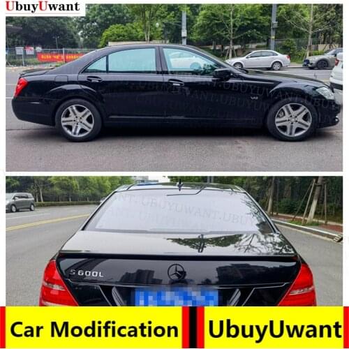 CARStyling ABS FOR Mercedes Benz S Class W221 2008-2012 CARABS Plastic Unpainted Primer Rear Trunk Boot WING Lip Spoiler