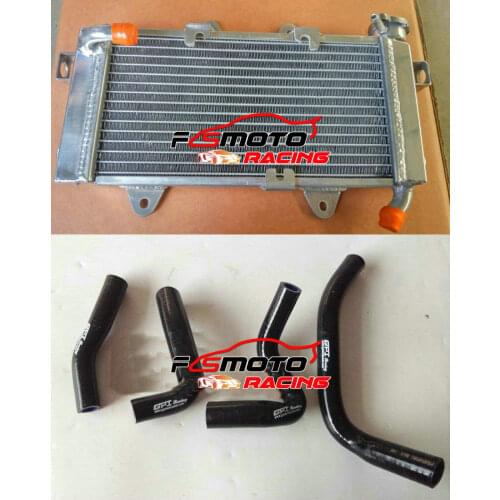 Aluminum Radiator & Silicone Hose For KTM 390 Duke Black White 373.2cc ABS RC 390 LC4 2015-2016 2014