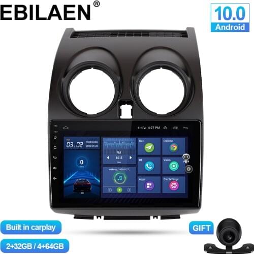 EBILAEN Car Multimedia Player For Nissan Qashqai 1 J10 2006-2013 Android 10.0 Autoradio GPS Navigation DSP IPS Headunit Carplay