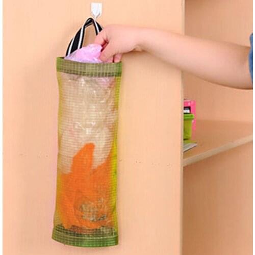 Household Wall-Mounted Round Garbage Bag Storage Basket Kitchen Garbage Bag Storage Bag