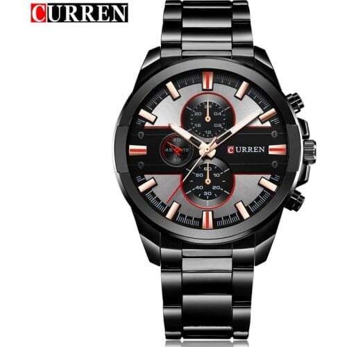 CURREN Luxury Brand Business Casual Daily Waterproof Stainless Steel Wristwatches for MEN horloges mannen orologio uomo