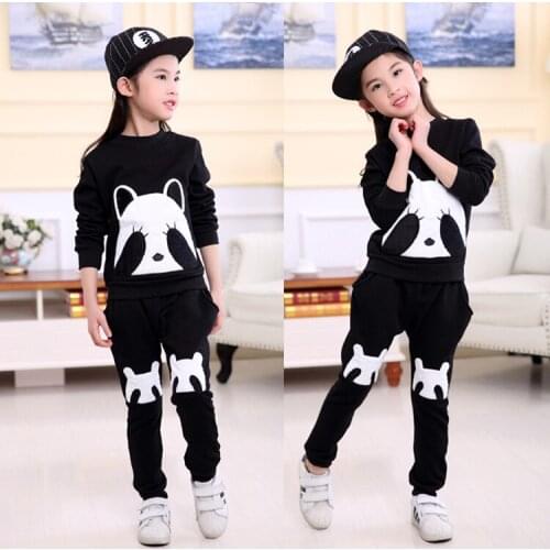2020 winter thickening clothes Sets tracksuit for girls 3D bear Not down cashmere kids cute suits baby sweatshirt+pants clothing