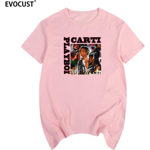 Playboi Carti hip hop rap black pink Awesome Vintage Cool Graphic T-shirt Cotton Men T shirt New TEE TSHIRT Women unisex Fashion