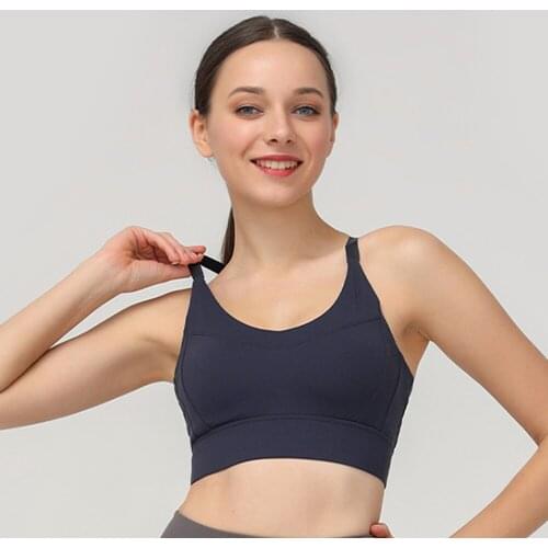 GYMQUASAR Adjustable Women Seamless Soft Breathable High Waist Yoga Gym Fitness Clothing Sportswear Crop Top Workout Sports Bra