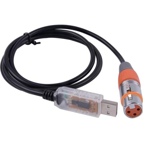 USB to DMX Interface Adapter Cable 3/6 /10/ 12ft Length Stage Light PC DMX512 Controller Dimmer DMX USB Signal Conversion Cable