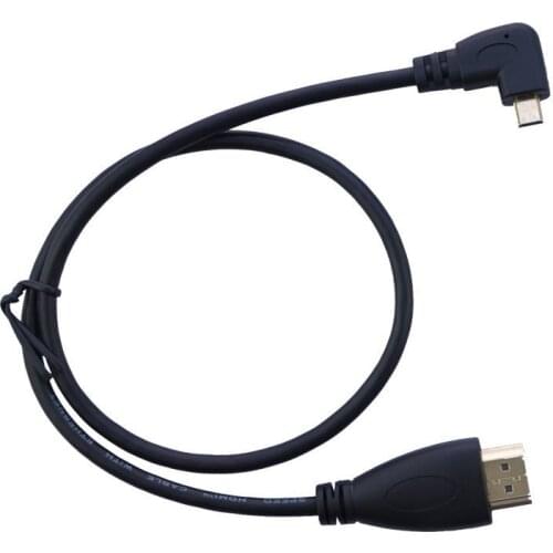 50CM/150CM 90 Degree Angle Micro HDMI-compatible Male To HDMI-compatible Male Cable (Left Angle)