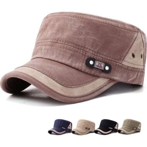 HONGKAI001 New men casual cotton baseball cap Flat Hat male curled sport navy hat Golf sport Snapbacks Hat casquette gorros