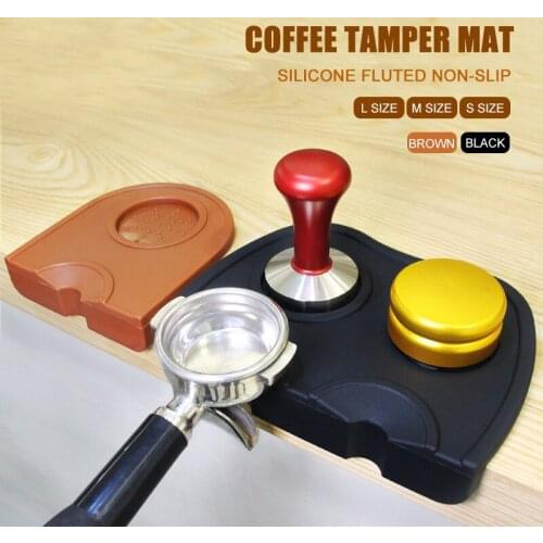 Espresso Tamper Mat Food Safe Silicone Coffee Tamp Mat Anti-Slip Corner Tamping Pad Non-Slippery Soft Odorless Holder Pad