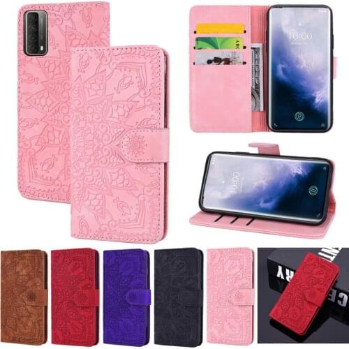 3D Emboss Flip Leather Wallet Cases for Huawei P40 Lite E P Smart 2021 P30 Mate 20 30 Pro Y7P Y5P Y6P Card Holder Phone Cover