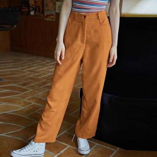 LLYGE Women's Corduroy Trousers